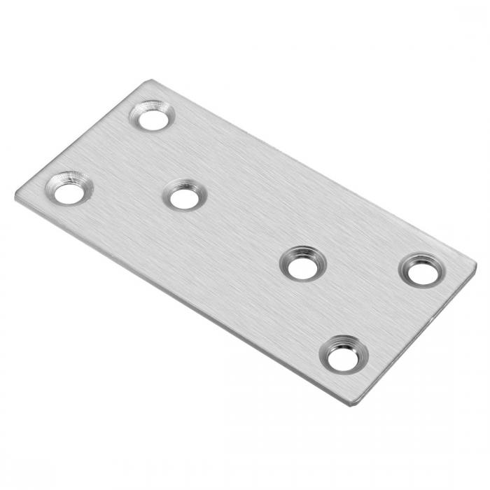 uxcell 固定ブラケット フラットステンレススチール 80mmx40mm 厚さ1.6mm 1個入り