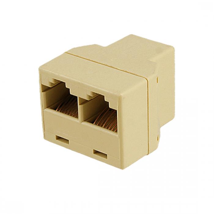 uxcell RJ45メスLANスプリッタ 1 ?2メスコネクタ RJ45イーサネット ネットワーク ジョイナー 3.2×3×2.3cm 2個入り