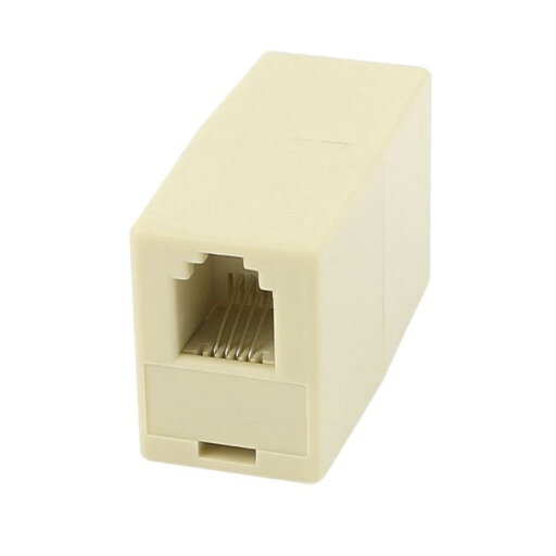 uxcell RJ11 テレホン アダプター メス−メス コネクター ベージュ 1個入り uxcell RJ11 テレホン アダプター メス−メス コネクター ベージュ 1個入り