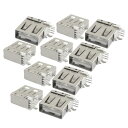 uxcell USB PCBジャッキ ジャッキ コンピューター用 10個入り