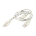 uxcell uxcellUSB2.0ケーブル クリア シルバートーン 2 x USB 2.0 タイプ A オス_ 1 x A オス