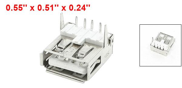 uxcell USB2.0ジャック ソケットコネクタ Aメス 90度 PCBマウント