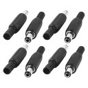 uxcell DC電源コネクタ 5.5mm x 2.5mmオスジャック プラスチックカバー 8個入り