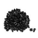 uxcell クリップリベットファスナー ブラック プラスチック 100個入り