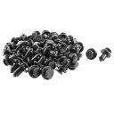 uxcell リベットトリムファスナーモールディングクリップ プラスチック ブラック 50個 9.5mm