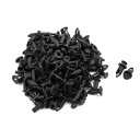 uxcell プッシュリベット リテーナ ファスナープッシュクリップ プラスチック ブラック 車の自動車フェンダー用 100 x 8mm
