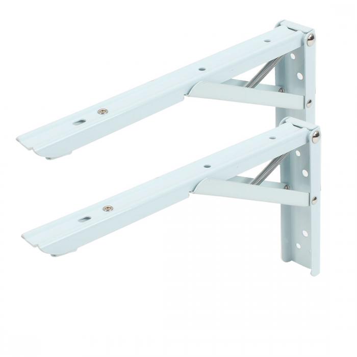 uxcell シェルフ ブラケット 2個 90度 スプリング ロード 折りたたみ式 棚 支持 ブラケット 10cm