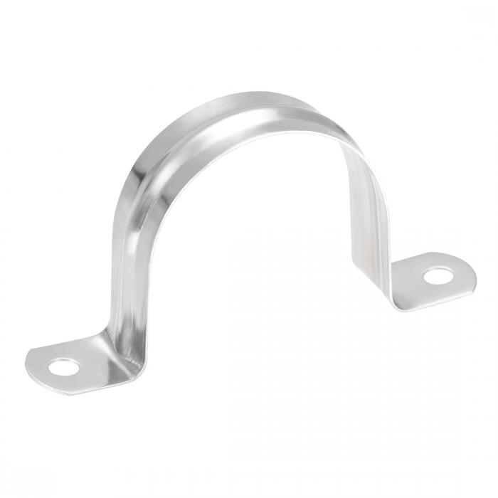 uxcell リジッドパイプストラップ チューブストラップ パイプ直径47mm 2穴 201ステンレス製 テンション クリップ クランプ 8個入