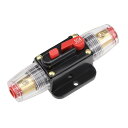 uxcell ヒューズホルダー 12?48V インラインサーキットブレーカブロック交換 自動車用オーディオアンプインバーター 30A