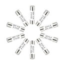 uxcell セラミックカートリッジヒューズ 0.5A 250V 6x25mm セラミックヒューズ ファストブロー 置換 アリファイア 省エネ ランプバラスト用 10個入り