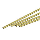 uxcell 真ちゅうラウンドチューブ パイプチューブ 外径1.6 mm 壁厚さ0.25 mm 長さ300 mm 4 個