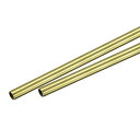 uxcell 真ちゅうラウンドチューブ パイプチューブ 外径4.5 mm 壁厚さ0.25 mm 長さ300 mm 2 個