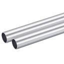 uxcell アルミニウム丸管 6063 パイプチューブ 25 mm外径 22 mm内径 200 mm長さ 2個