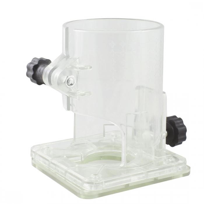 uxcell トリマーチルトベース プラスチック製 クリアグレー正方形のベース 8.4 x 8.8 x 9.4cm