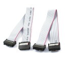uxcell IDCフラットケーブル ISP JTAG ARM 14ピン F/ F ワイヤー リード 2.54mm 2個セット