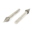 uxcell 軸付き砥石 ダイヤモンドポイント シャンク直径6mm ヘッド直径10mm コーンヘッド研削ビット 2個