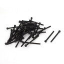 uxcell 六角カップネジ 12.9グレード合金鋼製 マシンボルト 六角ヘッド 修理部品 M3 x 40mm 50 個入り