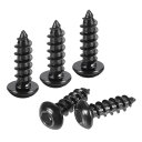 uxcell 六角ソケットセルフタッピングねじ 炭素鋼 木 ネジ 六角ボルト 機械備品 M6 x 20 mm 50個(4)