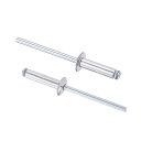 uxcell ブラインドリベット 直径4mm グリップ長さ16mm アルミプルリベット コアデコレーションリベット シルバートーン 60個