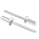 uxcell ブラインドリベット 304ステンレス鋼 プルリベットコア 装飾リベット シルバートーン 直径4 mm グリップ長さ13 mm 25個