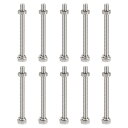 uxcell 六角ボルト ナット 六角頭ねじ フラット&ロックワッシャーキット 304ステンレス鋼 完全六角ボルトスレッド M6 x 75 mm 10セット