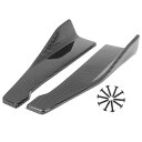 uxcell 車のサイドスカート ウィングレットエプロン 炭素繊維パターン 48 cm ねじ付き 2個入り