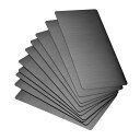 uxcell ブランクメタル製カード 201ステンレス鋼製 ダークグレー 彫刻印刷名カード 塗装陽極酸化アルミニウム ブラッシングステンレススチール 80x40x0.4mm 15個入り