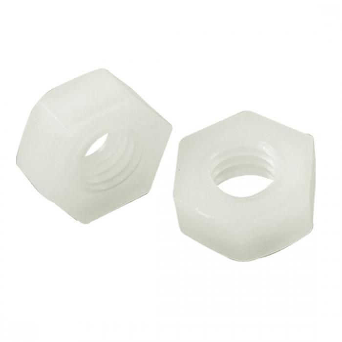 uxcell 六角ナット 六角ファスナーねじナット 六角ねじナット プラスチック製 5mm内径 ホワ ...