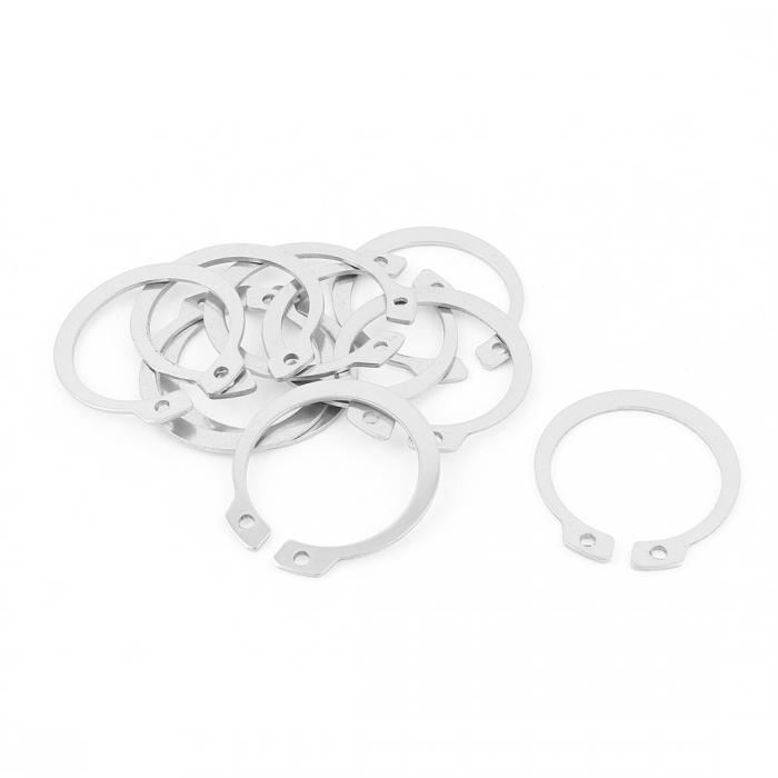 uxcell 外部サークリップ 保持シャフト スナップクリップリング 304ステンレス鋼 シルバートーン 直径3..