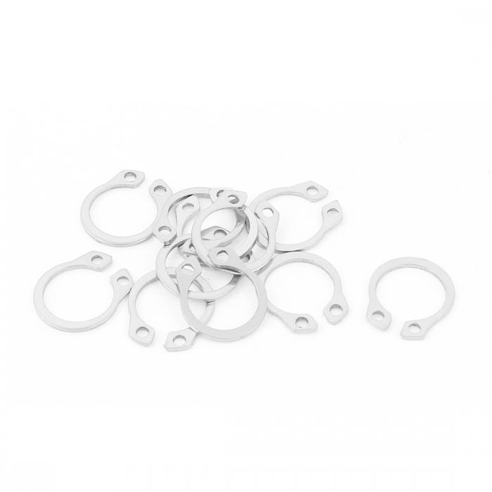 uxcell 外部サークリップ 保持シャフト スナップクリップリング 304ステンレス鋼 シルバートーン 直径1..