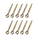 uxcell 割りピン スプリットコッターピン ファスナークリップ 2プロング ソリッドブラス製 ゴールドトーン 2.5 mm x 16 mm 10個入