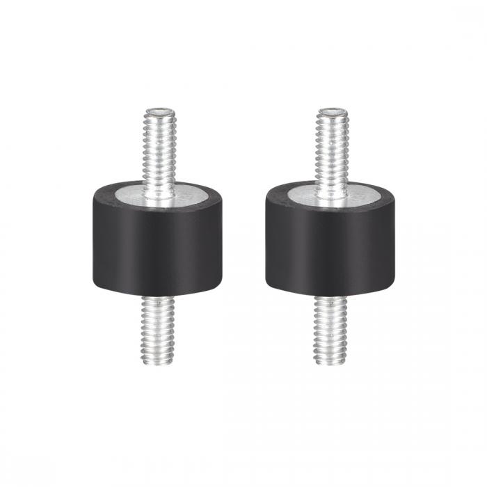 uxcell ゴム製振動マウント ゴム製 ブラック エアコンプレッサーボビンアイソレータダンパー D15 x H10..