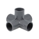 uxcell 5方向PVCフィッティングエルボー - PVC家具 - PVC肘掛け用スプリンクラースプリンクラー グレー 20mm、10個