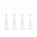uxcell メスシリンダー 液量計 試験管 化学測定用 両面 メトリックマーキング 六角ベース プラスチック クリア 10ml 4本入り