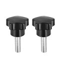 uxcell クランプハンドルノブ ネジノブ ハンドグリップ M8x25mm スレッド 星状 2個入