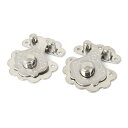 uxcell 掛け金 アンティークスタイルラッチ メタル 40×36mm シルバートーン 2mm 21g