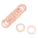 uxcell ワッシャ 30個入れ 12mm x 18mm x 1.5mm ねじボルト用銅平ワッシャ(2)