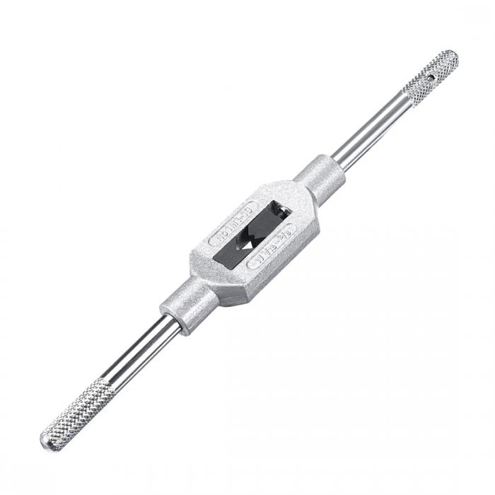 uxcell 調節可能なタップレンチハンドル メートル M1-M10 W1/16-3/8 タップ用 タップリーマータッピングレンチツール 工具鋼ハンドル クロームメッキ
