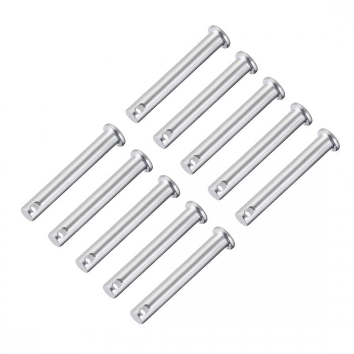 uxcell クレビスピン 単穴クレビスピン、8mm x 55mm フラットヘッドあえんめっき鋼 10 個入れ