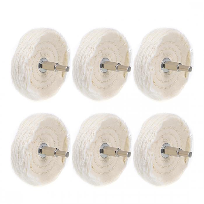 uxcell バフ研磨ホイール ヘッド直径75mm 回転工具アクセサリー グラインダー電気ドリル 6個入り