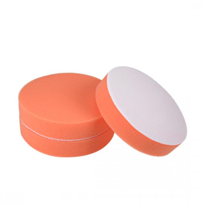 uxcell バフ研磨パッド 直径125mm オレンジ スポンジ材質 耐摩耗性 厚さ26mm 3個入り