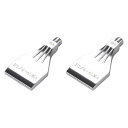 uxcell フラットノズル エアブローオフフラットジェットノズル アルミ合金 スレッドG6.35 mm G1 / 4-2個(4)