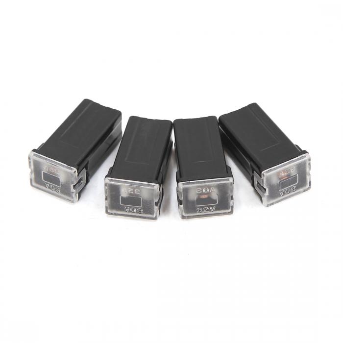 uxcell PALヒューズ 32V 80A ブラック プラスチック ケーシング 2端子 メス PAL車用 車両 4個入り