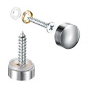 uxcell ミラーネジ 装飾キャップファスナーカバーネイルポリッシング シルバートーンブラス 10 mm 8個
