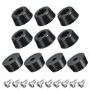 uxcell 丸いゴム製バンパーフィート ステンレス鋼のネジとワッシャー 家具 電子機器 滑り止め用 18 mm Wx8 mm H 10個