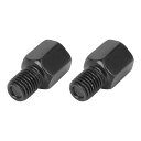 uxcell オートバイバックミラーアダプターボルトねじ 8 mm LH~10 mm LH ブラック 2個