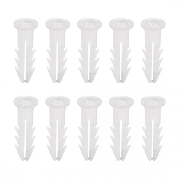 uxcell プラスチック拡張パイプ フレーム固定チューブ 半透明 プラスチック 6x26mm カラムコンクリートアンカー ウォールプラグ 100個入り