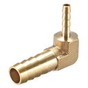 uxcell バーブ真鍮ホース継手?10mm~4mm?90度?エルボパイプコネクタ?カプラーチューブアダプター
