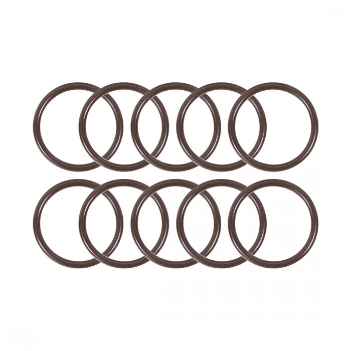 uxcell ラバー製Oリング FKMシールガスケット 外径30mm 内径25mm 幅2.5mm 10個入