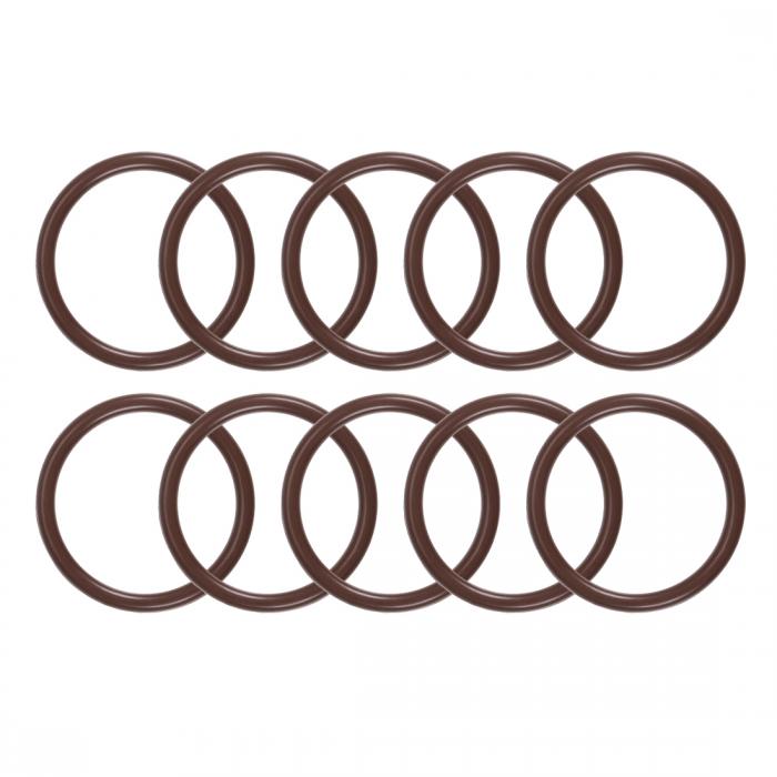 uxcell フッ素ゴム製Oリング 22mm外径 18mm内径 2mm幅 メトリックFKMシーリングガスケット 10パック